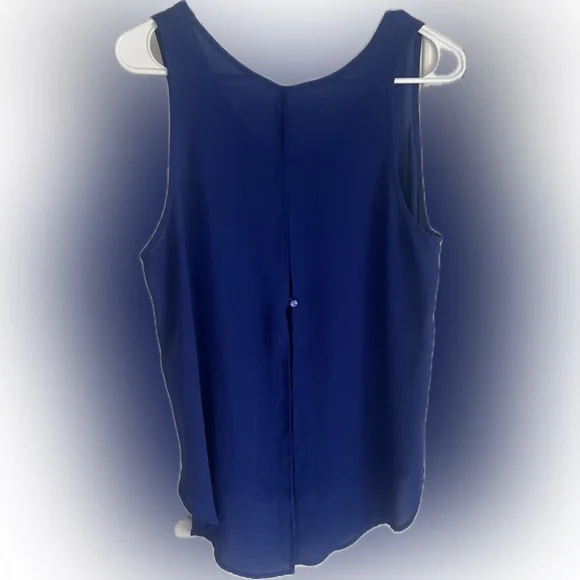 Lush Royal Blue Layered Flowy Tank Top – Size L - Picture 3 of 6